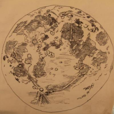 Carte lunaire au stand du Sentier des Planètes (photo ODH TV)