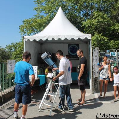 Le stand Astropleiades et son exposition