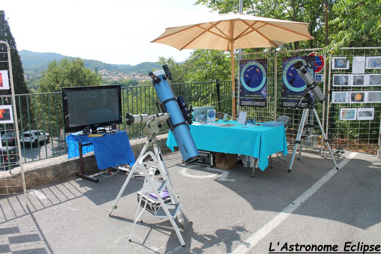 Le stand Astropleiades & le télescope solaire
