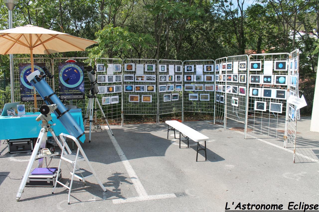 Le stand Astropleiades & l'exposition