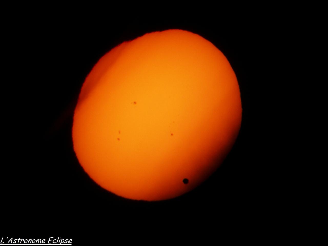 Transit Vénus photo 3 (photo L'Astronome Eclipse)